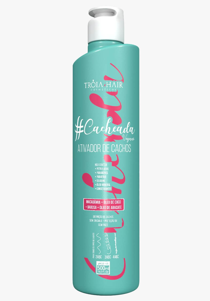 Ativador Cacheada Vegano - 500ml - Troia Hair