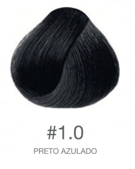 Bisnaga Coloração 60g - 1.0 PRETO AZULADO - TROIA HAIR