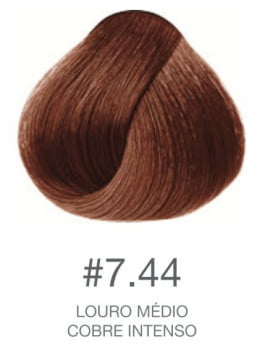 Bisnaga Coloração 60g - 7.44 LOURO MÉDIO COBRE INTENSO - TROIA HAIR