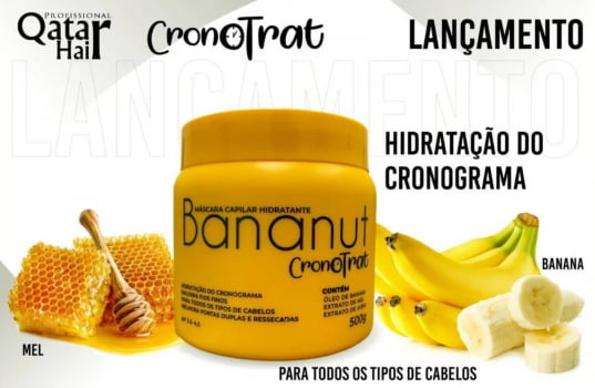 Máscara Cap. Hidratante - Bananut - Cronotrat - Qatar Hair 500g