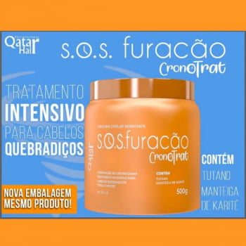 Máscara Cap. Hidratante - S.O.S. Furacão - Cronotrat - Qatar Hair 500g