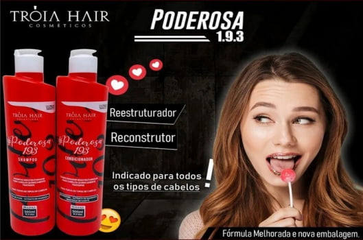 Kit Poderosa 1.9.3 - 3 Itens - Troia Hair