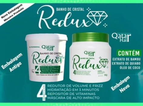 Banho de Cristal Quiabo - Redux - Qatar Hair 1Kg