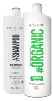 Kit Escova Progressiva Organic  - 2 Itens de 1 Litro - Troia Hair