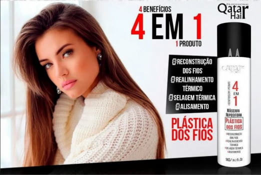 Kit Escova Progressiva Plástica dos Fios 4 em 1 - 2 Itens - Qatar