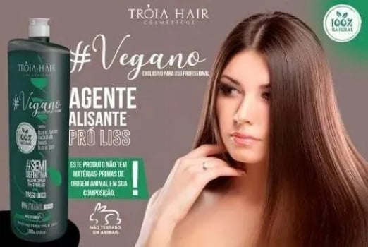 Escova Progresiva Vegano - 1 Litro - Troia Hair