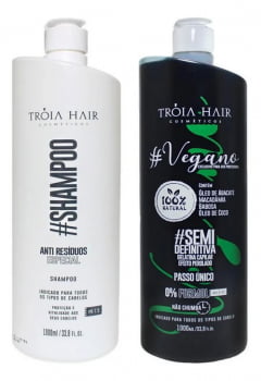 Kit Escova Progressiva Vegano - 2 Itens de 1 Litro - Troia Hair