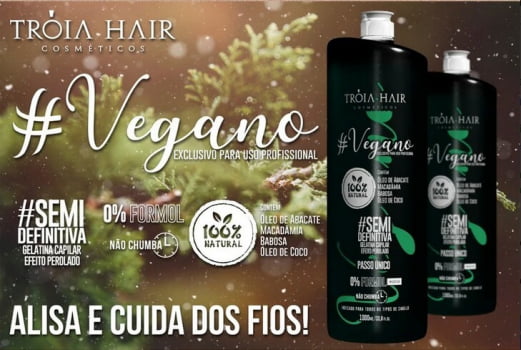 Kit Escova Progressiva Vegano - 2 Itens de 1 Litro - Troia Hair